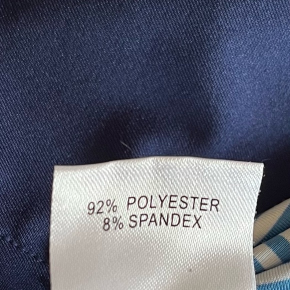 Masters Tournament Kids XL (12–14) Golf Polo Shirt Navy Blue Coral Stripe - Picture 5 of 5